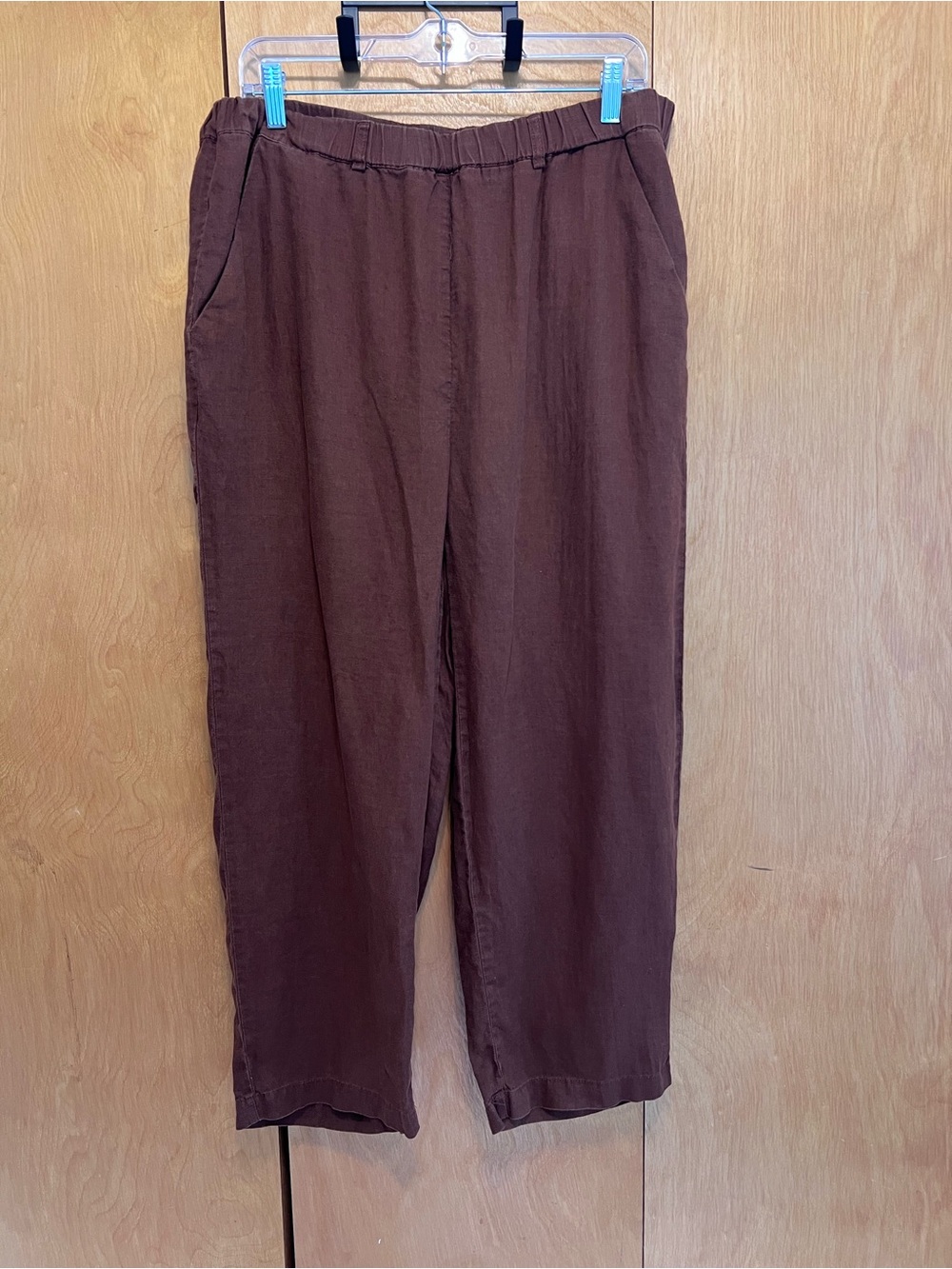 Quince Women’s Brown 100% European Linen Pants - Large
